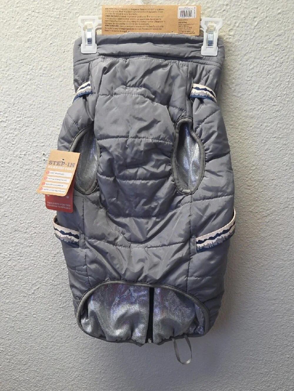 Arcadia Trail Gray Quilted Step-In Puffer with Built-In Harness